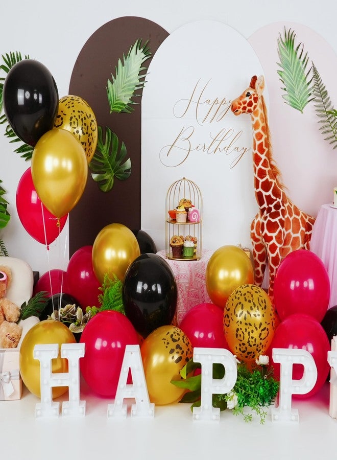 Vibzox Cheetah Balloons, 12 Inch Red Black Gold Leopard Print Balloons Cheetah Print Latex Jungle Animal Balloon Cheetah Decorations for Wild Birthday Baby Shower Zoo Jungle Safari Theme Party Supplies - Image 3